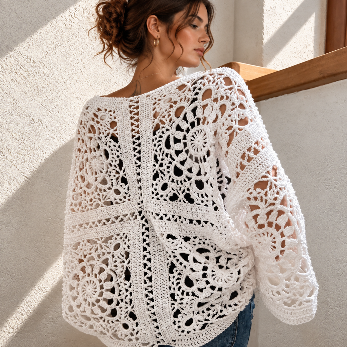 Granny Square Top | Relaxed Openwork Crochet Pattern PDF + Video