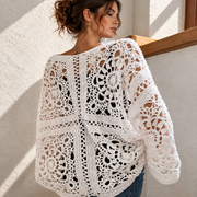Granny Square Top | Relaxed Openwork Crochet Pattern PDF + Video