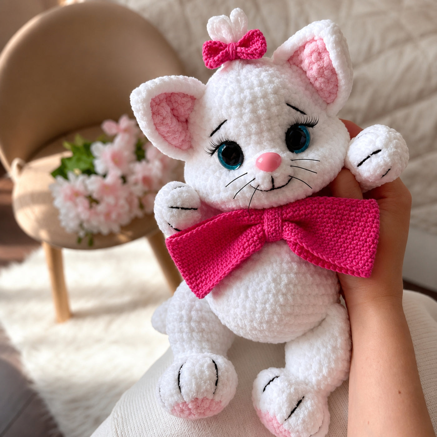 Kitty with a Bow | Cute Plush Crochet Pattern