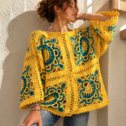 Granny Square Top | Relaxed Openwork Crochet Pattern PDF + Video