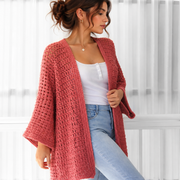 Lace Kimono Cardigan | Easy One-Piece Crochet Pattern | XS–3XL