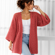 Lace Kimono Cardigan | Easy One-Piece Crochet Pattern | XS–3XL