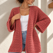 Lace Kimono Cardigan | Easy One-Piece Crochet Pattern | XS–3XL