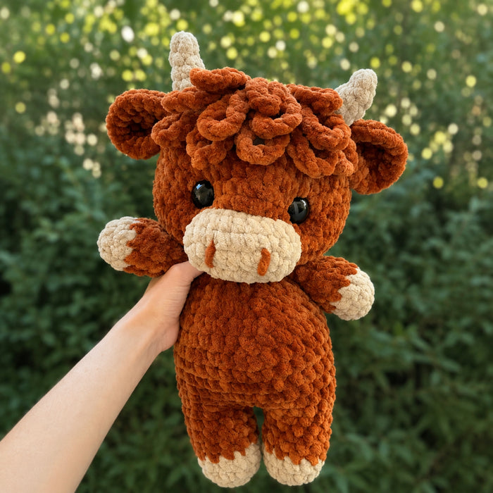 Honey Highland Cow | Floppy Crochet Plush Pattern