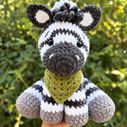 Sitting Zebra | Safari Amigurumi Crochet Pattern
