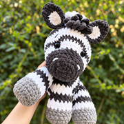 Sitting Zebra | Safari Amigurumi Crochet Pattern