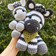 Sitting Zebra | Safari Amigurumi Crochet Pattern