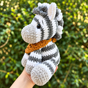Sitting Zebra | Safari Amigurumi Crochet Pattern