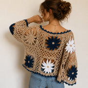 Dahlia Flower Top | Feminine Crochet Pattern | S–L