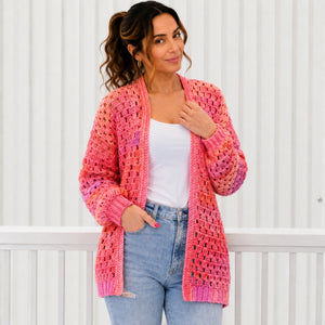Easy Openwork Cardigan | Cropped & Long Sweater | XS–3XL