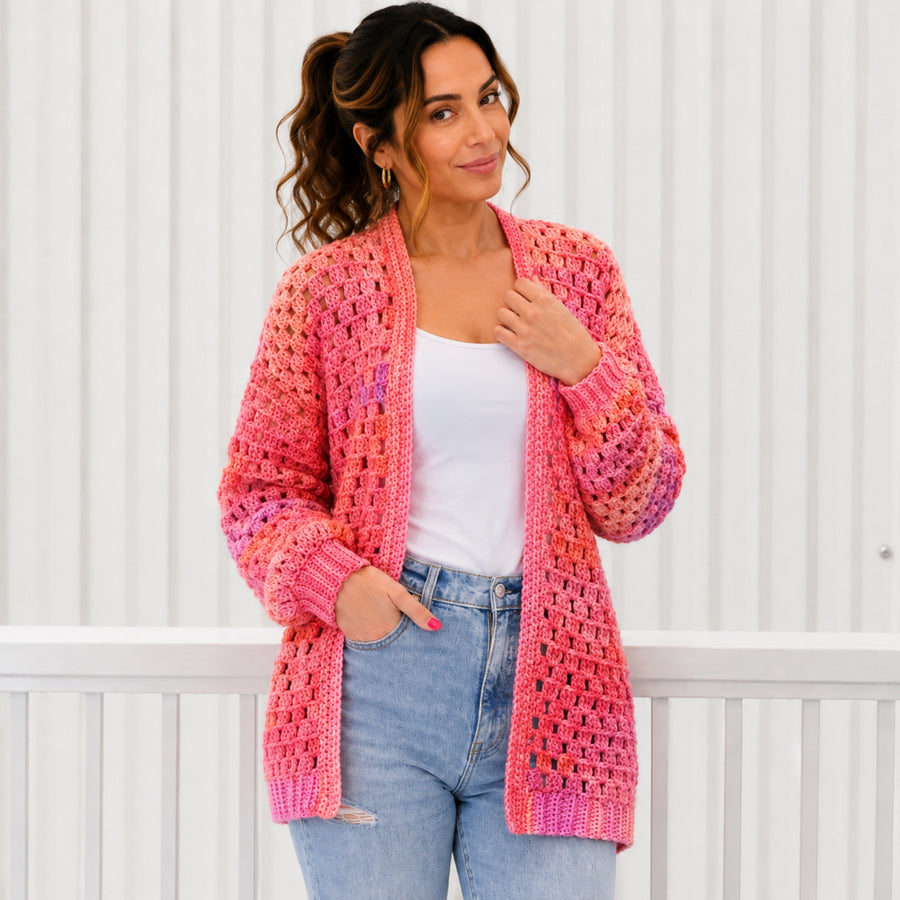 Easy Openwork Cardigan | Cropped & Long Sweater | XS–3XL